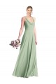 Best Chiffon Spaghetti Straps Sleeveless Open Back Long Evening Dress Canada