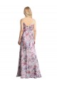 Best Stretch Satin & Floral Cowl Neck Sleeveless Long Formal Evening Dress Canada