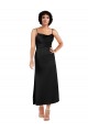 Best Silky Satin Spaghetti Straps Sleeveless Tea Length Formal Evening Dress Canada