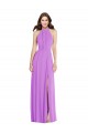 Best Soft Chiffon Halter Neck Sleeveless Open Back Long Formal Evening Dress Canada