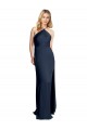 Best Stretch Satin Halter Neck Sleeveless Open Back Long Formal Evening Dress Canada