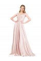 Best Satin Off the Shoulder Sleeveless Long Formal Evening Dress Canada