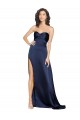 Best Silky Satin Sweetheart Sleeveless Low Back Long Formal Evening Dress Canada