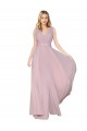Best Soft Chiffon V-Neck Sleeveless V-Back Long Formal Evening Gowns Canada