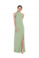 Best Soft Chiffon High Neck Sleeveless Long Semi Formal Evening Dress Canada