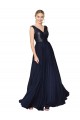 Best Soft Chiffon & Sequin V-Neck Sleeveless V-Back Long Semi Formal Evening Dress Canada
