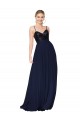 Best Soft Chiffon & Sequin Spaghetti Straps Sleeveless Long Semi Formal Evening Dress Canada