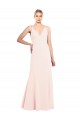 Best Stretch Crepe V-Neck Sleeveless V-Back Long Formal Evening Dress Canada