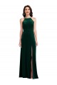 Best Stretch Velvet Halter Neck Sleeveless Long Semi Formal Evening Dress Canada