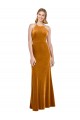 Best Stretch Velvet Halter Neck Sleeveless Open Back Long Formal Evening Dress Canada