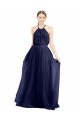 Best Tulle Halter Neck Sleeveless Long Semi Formal Evening Dress Canada