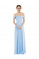 Best Soft Chiffon Off the Shoulder Sleeveless Long Formal Evening Dress Canada