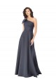Best Satin One Shoulder Sleeveless Long Formal Evening Dress Canada