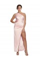 Best Silky Satin One Shoulder Sleeveless Low Back Long Semi Formal Evening Dress Canada