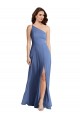 Best Soft Chiffon One Shoulder Sleeveless Windsor Blue Long Formal Evening Dress Canada
