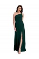 Best Stretch Crepe One Shoulder Sleeveless Open Back Long Formal Evening Dress Canada