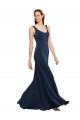 Best Stretch Crepe Round Neck Sleeveless Low Back Long Evening Dress Canada