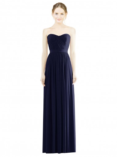 Best Soft Chiffon Sweetheart Sleeveless Long Formal Evening Dress Canada