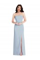 Best Stretch Crepe Strapless Sleeveless Low Back Light Sky Blue Long Formal Evening Dress Canada