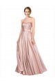 Best Stretch Satin Sweetheart Sleeveless Low Back Long Black Tie Evening Gown Canada