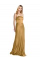 Best Stretch Satin Strapless Sleeveless Long Formal Evening Dress Canada