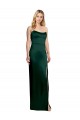 Best Stretch Satin Scoop Neck Sleeveless Long Formal Evening Dress Canada