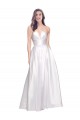 Best Stretch Satin Strapless Sleeveless Low Back Long Formal Evening Dress Canada