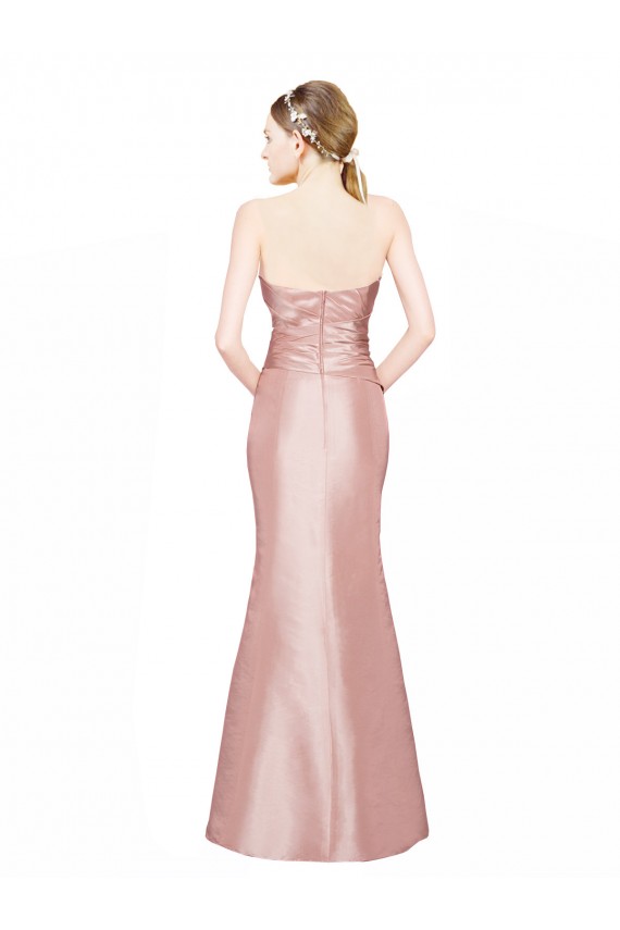 Best Stretch Satin Sweetheart Sleeveless Low Back Long Formal Evening Dress Canada