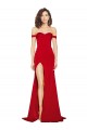 Best Silky Satin Off the Shoulder Sleeveless Long Formal Evening Dress Canada