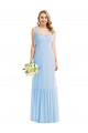 Best Soft Chiffon Spaghetti Straps Sleeveless Light Sky Blue Long Semi Formal Evening Dress Canada