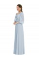 Best Soft Chiffon Off the Shoulder Puff Sleeves Long Formal Evening Dress Canada