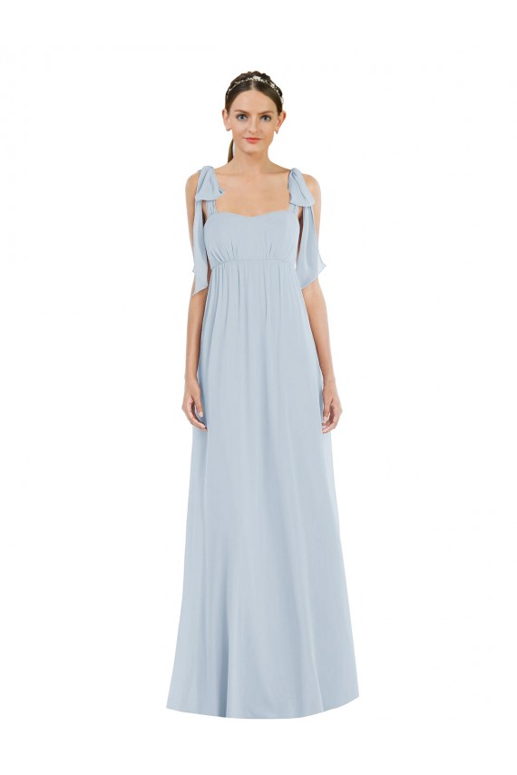 Best Soft Chiffon Spaghetti Straps Sleeveless Low Back Long Semi Formal Evening Dress Canada