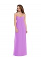 Best Soft Chiffon Sweetheart Sleeveless Low Back Violet Long Semi Formal Evening Dress Canada