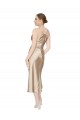 Best Silky Satin V-Neck Sleeveless Midi Length Formal Evening Dress Canada