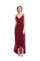 Best Soft Chiffon Spaghetti Straps Sleeveless Low Back Long High Low Evening Dress Canada