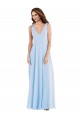 Best Soft Chiffon V-Neck Sleeveless Long Semi Formal Evening Dress Canada