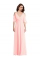 Best Soft Chiffon V-Neck Cold Shoulder V-Back Long Semi Formal Evening Dress Canada