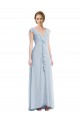 Best Soft Chiffon V-Neck Sleeveless V-Back Long Black Tie Evening Dress Canada