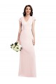 Best Stretch Crepe V-Neck Cap Sleeves Long Formal Evening Dress Canada
