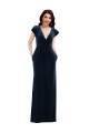 Best Stretch Velvet V-Neck Flutter Sleeves Long Formal Dress Canada