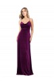 Best Stretch Velvet Scoop Neck Sleeveless Open Back Long Formal Evening Dress Canada