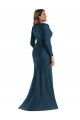 Best Silky Satin V-Neck Long Sleeves Long Formal Plus Size Evening Dress Canada