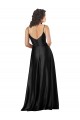 Best Silky Satin V-Neck Sleeveless Low Back Long Formal Dress Canada
