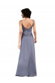 Best Silky Satin V-Neck Sleeveless Black Long Formal Evening Dress Canada