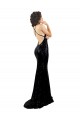Best Sequin V-Neck Sleeveless Open Back Long Black Tie Evening Dress Canada