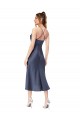Best Silky Satin Cowl Neck Sleeveless Open Back Midi Length High Low Evening Dress Canada