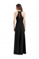 Best Stretch Crepe Halter Neck Sleeveless Long Formal Evening Dress Canada