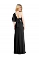 Best Stretch Crepe One Shoulder Flutter Sleeves Long Formal Evening Dress Canada