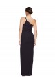 Best Stretch Crepe One Shoulder Sleeveless Black Long Formal Evening Dress Canada