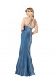 Best Stretch Velvet Spaghetti Straps Sleeveless Open Back Long Formal Evening Dress Canada